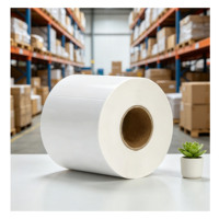 Papier thermique sensible à la chaleur, imperméable, résistant à l'huile, anti-rayures, adhésif permanent, personnalisable, logo de l'industrie de la restauration, etc.