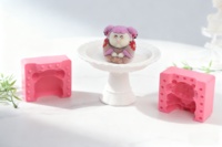 Moule en silicone de qualité alimentaire pour figurine Kimono Anime Girl