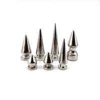 100 pièces 7x21mm Clous coniques en alliage écologique, accessoires de couture tendance pour le bricolage et le travail du cuir