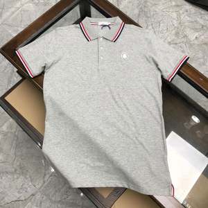 Venta al por mayor de alta calidad nueva moda de los hombres camisetas de verano de algodón de color sólido Polo Casual diseñador de moda camisetas - Product Image 4