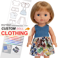 Ensemble de vêtements imprimés pour poupées American Girl de 18 pouces, en jean, de haute qualité, accessoires vestimentaires pour poupées en peluche, personnalisés en usine