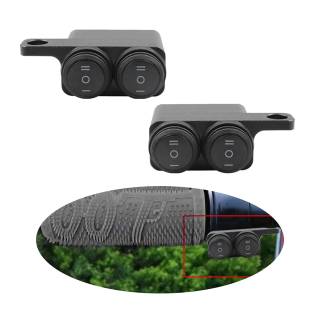Motorcycle Spotlights Switch Dual Color Control On/Off Wire Switch Fog Light for Light Motorcycle Converter Switch