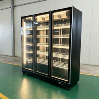 Réfrigérateur commercial Coca-Cola avec éclairage LED, vitrine réfrigérée pour boissons, réfrigérateur à vin en acier inoxydable pour bar à bière