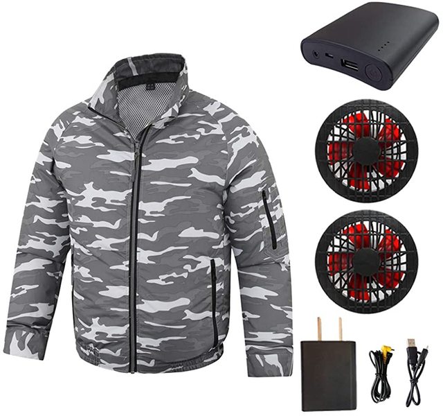 MIDIAN Summer Cooling Workwear 5V 7.4V 9V Air Conditioned Clothes Fan Jacket With Two Fan