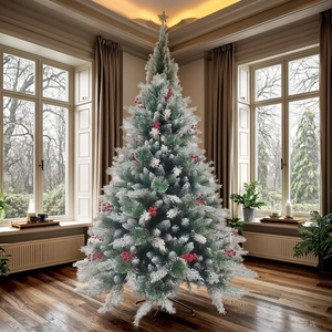 2026 New Hot Selling 180CM Lifelike Artificial Artificial Christmas <b>Tree</b> and Decorations with Dense Needles Red Berries - Product Image 5