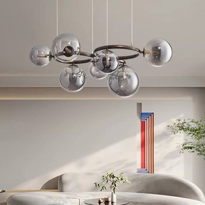 Lustre en fer à led de style moderne Décoration intérieure Suspension pour maison ou hôtel Luminaire élégant - Product Image 6