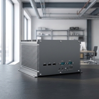 Mini PC industriel sans ventilateur embarqué Intel Atom D525/N455 4 ports LAN 6 ports COM avec 2 emplacements d'extension PCI, large plage de température, CE RoHS
