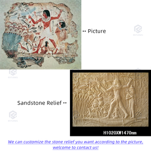 OEM Steingravierte Reliefskulptur für Innen- und Außenwandkunst 3D Marmor Sandstein Geschnitzte <span class=keywords><strong>Reliefs</strong></span> - Product Image 4