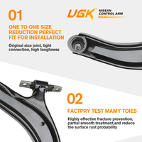 Brazo de control de autopartes duradero UGK para Audi A3 Volkswagen CADDY GOLF JETTA EOS 1K0407152M RK620142