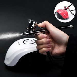 Dual-Action Airbrush Compressor 0.2mm/0.3mm/0.4mm Set <b>Spray</b> Gun Adjustable Power Air Brush for Nail Art Cake Decoration Makeup - Product Image 2