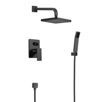 kit de robinetterie de douche, robinet de douche, salle de bains, ensemble de système de robinets de pluie noir