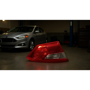 Feu arrière à LED pour Ford Focus Berline 2012-2014, lentille rouge, 12V, système d'éclairage automobile de remplacement, pièce neuve, modèle P0004 - Product Image 1