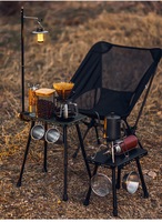 Tabouret et table pliants 2-en-1 tactiques portables en alliage d'aluminium, rétractables et compacts pour le camping, les pique-niques et les voyages en plein air