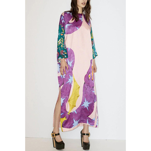 Nouveauté <span class=keywords><strong>Robe</strong></span> décontractée confortable <span class=keywords><strong>en</strong></span> tissu à manches pour femmes, tenue longue et sexy, <span class=keywords><strong>en</strong></span> bas, à col <span class=keywords><strong>en</strong></span> O - Product Image 6