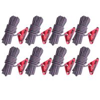 Promotion : Tendeur de ligne réglable à cliquet pour cordage de fixation, corde de camping en nylon de 4 mm, longueur 9 m, boucle de guidage pour tente, 0,09 kg
