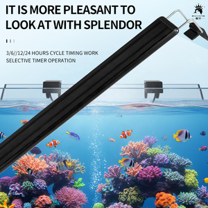 Lampada LED Rettangolare per Acquario Baiyi AQ048 a Risparmio Energetico 110-240V Impermeabile Luce Diurna Naturale per Pesci Tartarughe Piante Acquatiche - Product Image 2