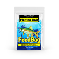 Pochette d'emballage de sac de leurre de poisson imprimé à fermeture éclair refermable 8 ''x 4'' sacs d'appâts en plastique souple personnalisés pour la pêche