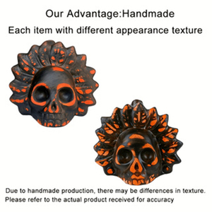 Tiếng còi tử thần Aztec, hộp sọ bằng gốm Có Lông Vũ, âm thanh chói tai, được sử dụng để tô điểm cho Halloween, kinh dị, vui nhộn - Product Image 4