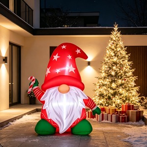 Duende Inflable sin Rostro de Navidad con Luces LED, Decoración para Jardín Exterior para Exhibición Navideña - Product Image 2