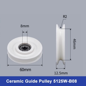 Roues de guidage entièrement céramiques 60*12,5 mm pour le tréfilage, personnalisables OEM, certifiées ISO9001 - Product Image 2