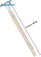 Glissières à roulettes de précision série 15,7 pouces en acier allié avec roulettes pour armoire et plateau de clavier
