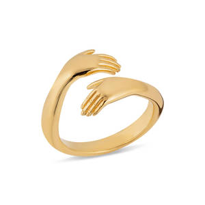 Wholesale High Quality American Style Adjustable Couple Love <strong>Hug</strong> <strong>Ring</strong> Gold 925 Sterling <strong>Silver</strong> <strong>Hug</strong> <strong>Ring</strong> <strong>Silver</strong> - Product Image 5