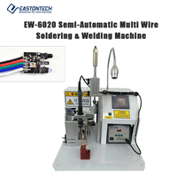 Máquina de soldadura de cables eléctricos, conector USB semiautomático de EW-6020, fabricación de cables USB, estaño PCB/LED/Robot