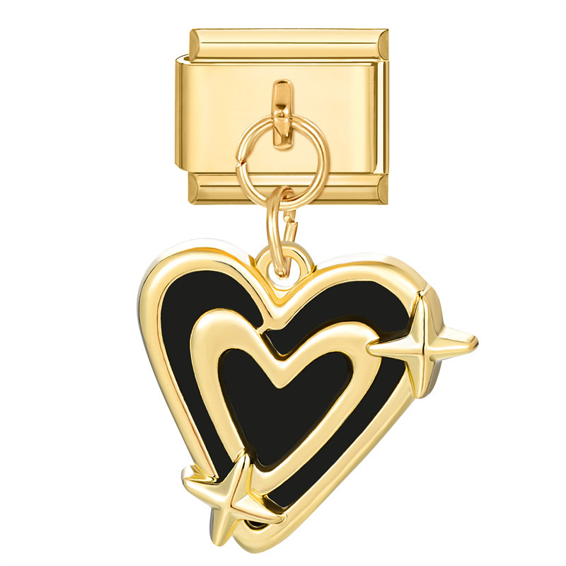 YWXH-51-Amour pendentif fond doré