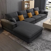 Tissu de confort d'ensemble sectionnel carré luxueux de sofa de 7 places pour des appartements hôtels villas