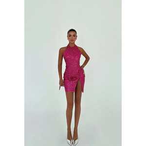 Robe de cocktail mini fuchsia Nateba - Product Image 2