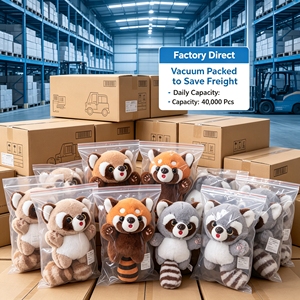 Peluche douce <span class=keywords><strong>Panda</strong></span> roux et raton laveur, mini-poupée animale en peluche de 4 pouces, prix pour machine de jeu d'arcade de centre commercial, vente directe, articles en stock - Product Image 5