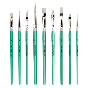 Juego de 9 Pinceles Profesionales Fontainebleau con Logotipo Personalizado para Pintura Artística, Mango de Madera Sintética, Pincel para Artistas - Product Image 1