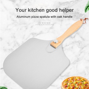 Utensilios de Cocina Italianos: Espátula de Aluminio de Mango Largo de 35 cm, Pala para Pizza con Mango de Madera Desmontable - Product Image 2