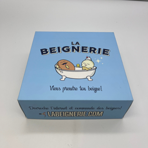 Tùy chỉnh ánh sáng màu xanh bảng sóng bánh & hộp cookie có thể gập lại với mờ nhiều lớp dập nổi & đồ họa theo chủ đề Cookie - Product Image 2