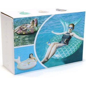 Mermaid Inflatable Swimming Ring With Backrest Adult Float For Pool Water Fun Environmentally Friendly Pvc Material - Product Image 3