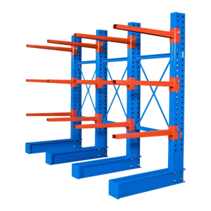 Supports en porte-à-faux de stockage verticaux en acier simple/double face de 100kg/500kg de charge pour extrusions en aluminium et stockage de tambour de câble - Product Image 2