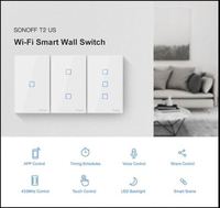 SONOFF T2 US 1Gang 1C WiFi Smart Switch Mur Tactile Verre Sans Fil Télécommande LED Lumières pour Smart Home