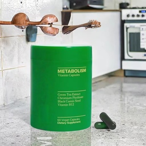 Cápsulas de Suplementos Herbales Antioxidantes con Extracto de Té Verde y B12 para Mujeres, para Pérdida de Peso, Apoyo al Metabolismo, Aclaramiento de la Piel y Belleza - Product Image 1