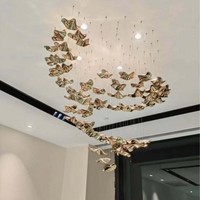 Lustre en cristal personnalisé, grande suspension d'intérieur pour hall d'hôtel, villa, salle de réception, bureau de vente, hall d'accueil