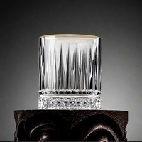 Ensemble de 6 à 10 tasses Liang Baijiu pour la maison, luxe léger haut de gamme, avec bordure dorée, pour petites coupes de bière et spiritueux