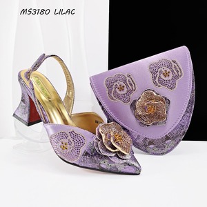 2025 <span class=keywords><strong>scarpe</strong></span> da donna di lusso Sexy alla moda all'ingrosso Mikemaycall <span class=keywords><strong>tacco</strong></span> alto Plus Size sandali e borse Set - Product Image 4