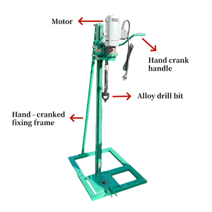 휴대용 소형 시추관 심정수용 수동 우물 드릴링 장비, 소규모 우물용 핸드 크랭크 수동 물 드릴 장비 - Product Image 6
