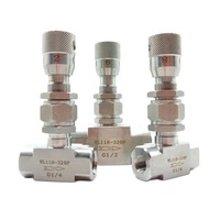 GOGO Micro vanne à pointeau de régulation 1/8 1/4 3/8 1/2 vanne à pointeau à filetage femelle en acier inoxydable 304 vanne d'échantillonnage de débit de régulation de gaz