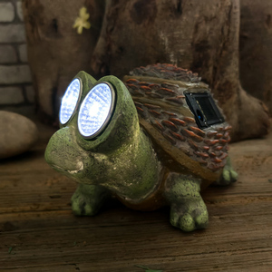 Statue de <span class=keywords><strong>tortue</strong></span> en résine solaire avec lumières LED, ornement de jardin extérieur fait main 20CM, vente en gros de lumières de jardin - Product Image 3