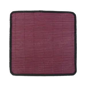 14 x 14 Inch Purple Kamo Bamboo Table Placemats Environmentally Friendly Square Mats & Pads