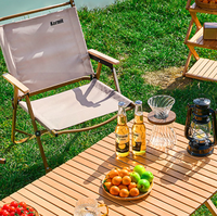 Ensemble de pique-nique et camping pliable en métal, robuste, durable, avec table en tissu Oxford, pour l'extérieur, sécurisé, OEM