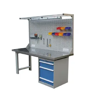 OEM Custom Made Work Bench Stainless Iron Steel Workbench With Drawers