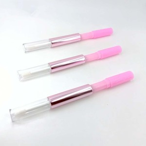 หลอดลิปบาล์มแบบสองหัวทรงเพรียวบาง ภาชนะลิปกลอสเปล่าพร้อมหัวแปรง หลอดลิปสติกพลาสติกแบบคู่ สำหรับบรรจุภัณฑ์เครื่องสำอาง - Product Image 3