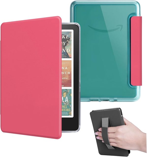 Factory Supply Slim Clear Transparent Back Shell Smart Cover Case with Hand Strap for Kindle Paperwhite 12th Generation 7inch