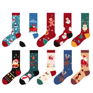 <span class=keywords><strong>Chaussettes</strong></span> imprimées sur le thème de Noël pour femmes, <span class=keywords><strong>chaussettes</strong></span> en coton respirantes, cadeau de fête, <span class=keywords><strong>chaussettes</strong></span> décontractées pour l'automne et l'hiver - Product Image 1